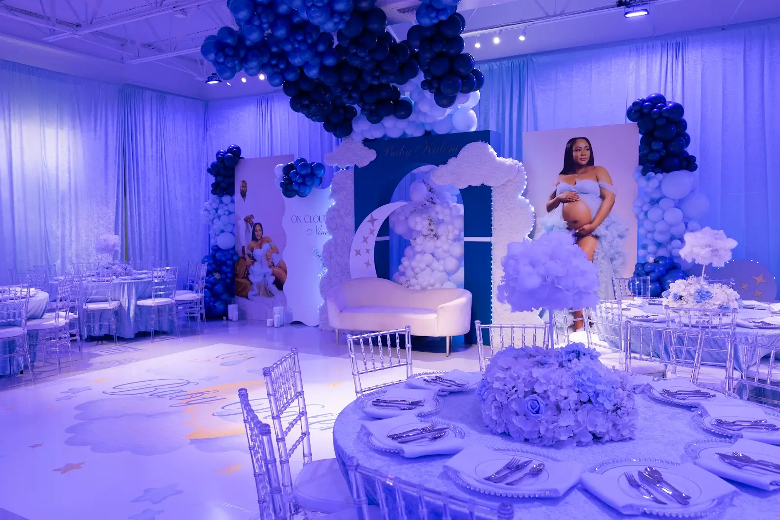 Finishing details from the Baby Kalem balloon and cloud installation
